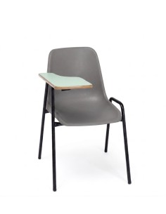 Silla pala diestro Gris / Patas negras - 45 cm.