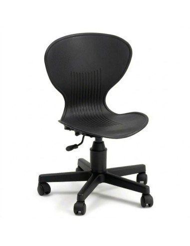 Silla diseño ruedas - Negro