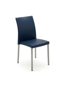 Silla cúbica Azul / Patas Grises - 45 cm.