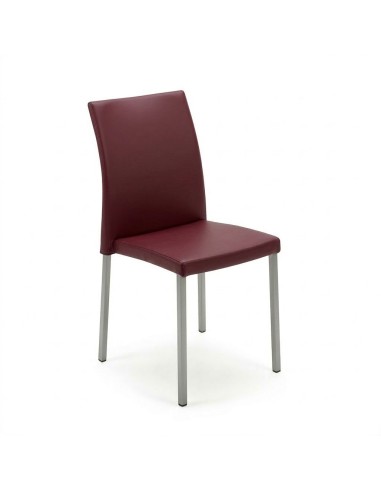 Silla cúbica Granate / Patas Grises - 45 cm.