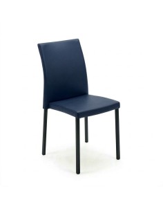 Silla cúbica Azul / Patas Negras - 45 cm.