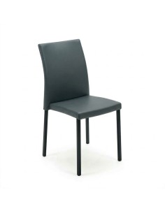 Silla cúbica Gris / Patas Negras - 45 cm.