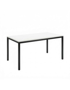 Mesa cúbica Blanco / Patas Negras - 120x80x75 cm.