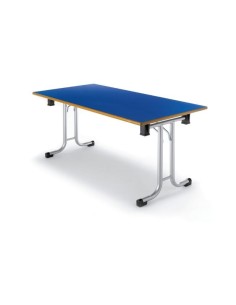 Mesa plegable Azul / Patas Gris - 54 cm. de alto