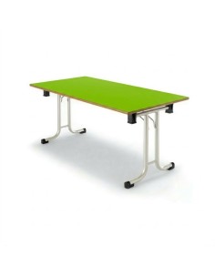 Mesa plegable Verde Pistacho / Patas Gris - 54 cm. de alto