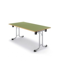 Mesa plegable Verde Preescolar / Patas Gris - 54 cm. de alto