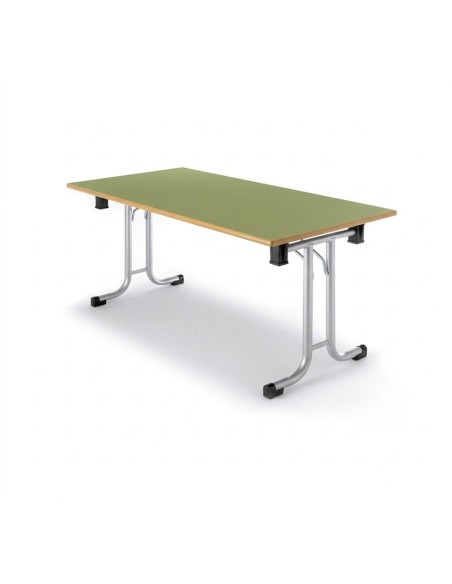 Mesa plegable Verde Preescolar / Patas Gris - 60 cm. de alto