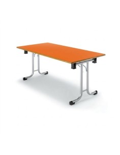 Mesa plegable Naranja / Patas Gris - 60 cm. de alto