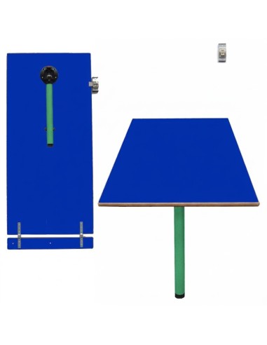 Mesa abatible pared Azul / Patas Verdes - 54...