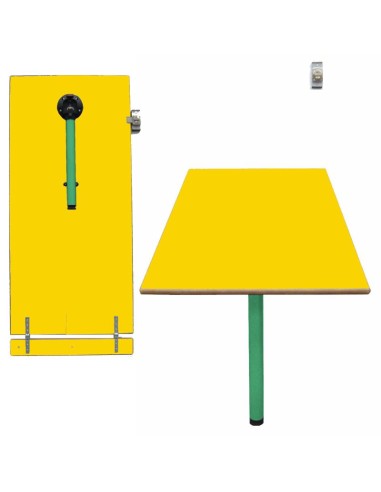 Mesa abatible pared Amarillo / Patas Verdes -...