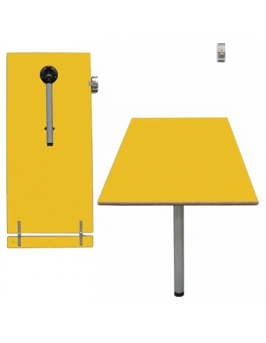 Mesa abatible pared Amarillo / Patas Gris - 54...
