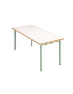 Mesa de comedor infantil Blanco Roto / Patas Verdes