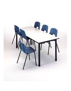 Mesa de comedor infantil Blanco Roto / Patas Verdes 2