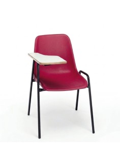 Silla pala diestro Rojo / Patas negras - 45 cm.