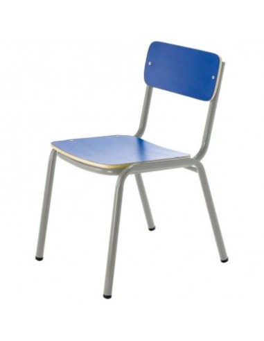 Silla preescolar Azul / Patas Gris - 36 cm. de...