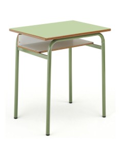 Pupitre cajonera de madera Verde / Patas Verdes -...