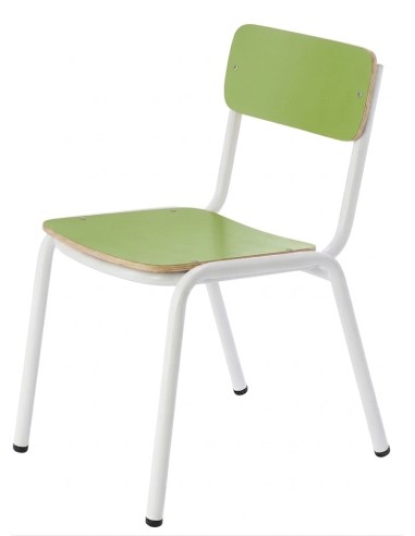 Silla preescolar Verde Pistacho / Patas Blancas...