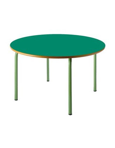 Mesa redonda 120 cm. de ø. Verde Preescolar /...