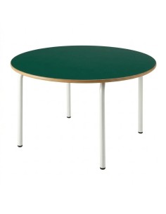 Mesa redonda 120 cm. de ø. Verde Preescolar / Patas...