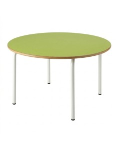 Mesa redonda 120 cm. de ø. Verde Pistacho / Patas Blancas...