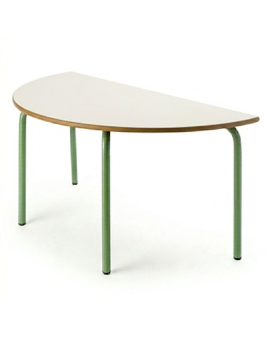 Mesa semicircular 120x60 cm. Blanco Roto /...