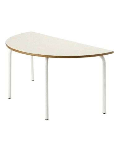 Mesa semicircular 120x60 cm. Blanco Roto /...