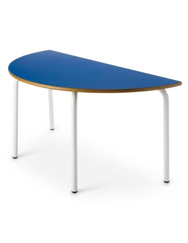 Mesa semicircular 120x60 cm. Azul / Patas...