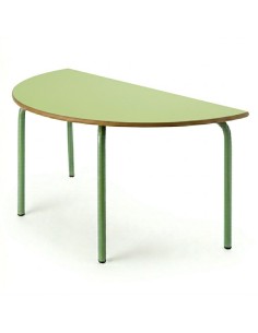 Mesa semicircular 120x60 cm. Verde Pistacho / Patas...