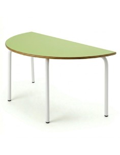 Mesa semicircular 120x60 cm. Verde Pistacho / Patas...