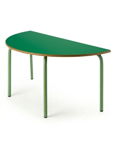 Mesa semicircular 120x60 cm. Verde Preescolar /...