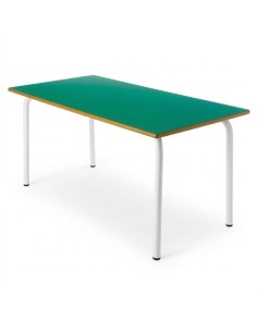 Mesa rectangular 120x60 cm. Verde Preescolar / Patas...