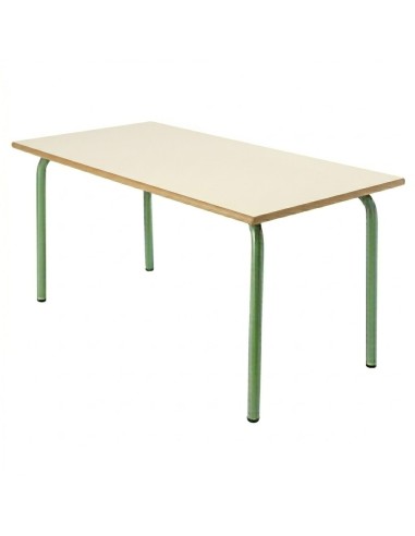 Mesa rectangular 120x60 cm. Blanco Roto / Patas...