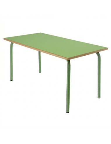 Mesa rectangular 120x60 cm. Verde Pistacho /...