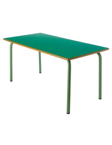 Mesa rectangular 120x60 cm. Verde Preescolar /...