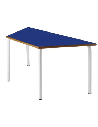 Mesa trapezoidal 110x55x55 cm. Azul / Patas...