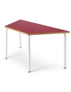 Mesa trapezoidal 110x55x55 cm. Rojo / Patas Blancas - 54...