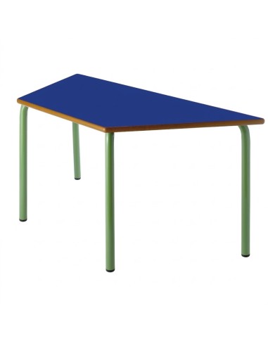 Mesa trapezoidal 120x60x60 cm. Azul / Patas...