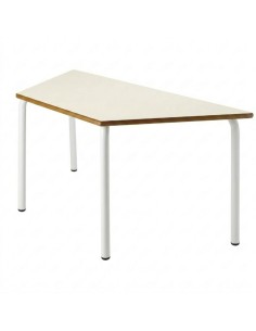 Mesa trapezoidal 120x60x60 cm. Blanco Roto / Patas...