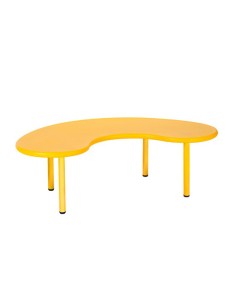 Mesa en U polipropileno Amarillo - 46 cm. de alto