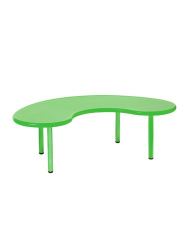 Mesa en U polipropileno Verde - 58 cm. de alto