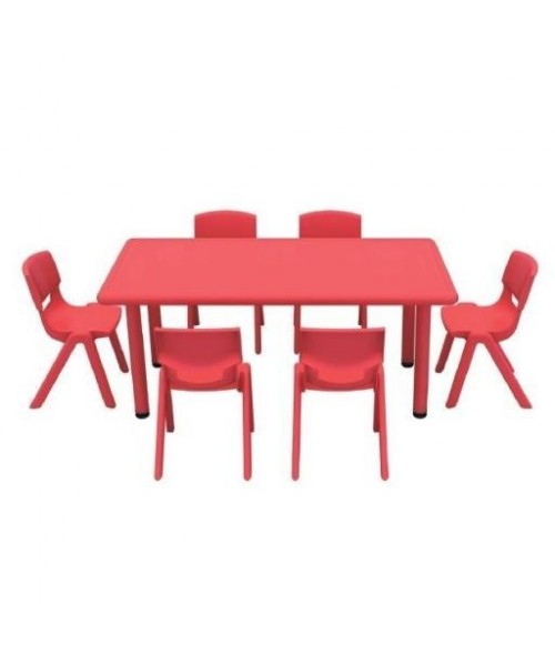 Mesa rectangular polipropileno Verde - 46 cm. de alto 2