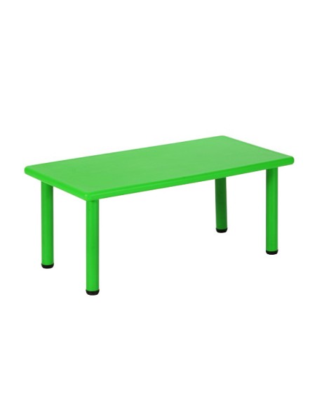 Mesa rectangular polipropileno Verde - 52 cm. de alto