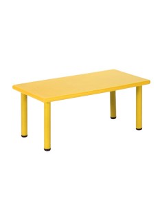 Mesa rectangular polipropileno Amarillo - 58 cm. de alto
