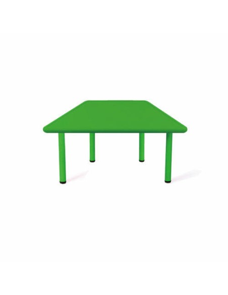 Mesa trapezoidal polipropileno Verde - 46 cm. de alto.