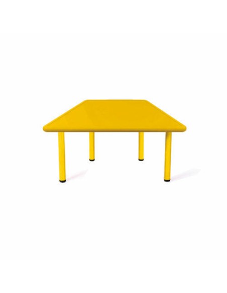 Mesa trapezoidal polipropileno Amarillo - 58 cm. de alto
