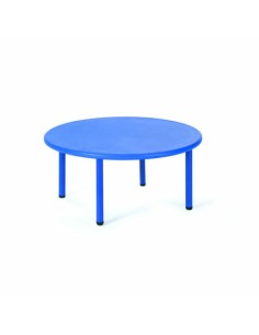 Mesa redonda polipropileno Azul - 46 cm. de alto.