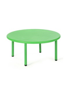 Mesa redonda polipropileno Verde - 58 cm. de alto