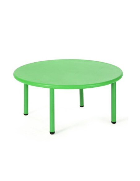 Mesa redonda polipropileno Verde - 58 cm. de alto