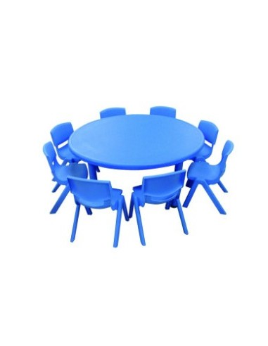 Mesa redonda polipropileno Amarillo - 58 cm. de...