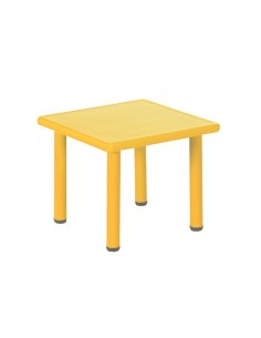 Mesa cuadrada polipropileno Amarillo - 52 cm. de alto.